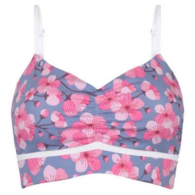 Bio Bustier Yoga Kirschblüte (blau) - kaufen