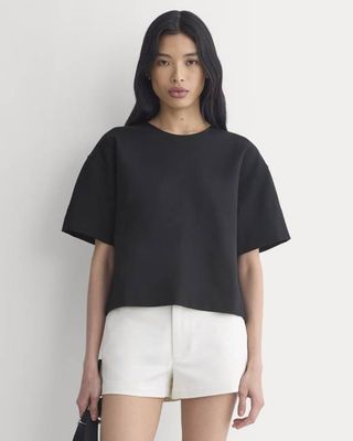Ponte Oversized Tee | Black