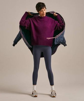 Throw On Knitted Crew Neck Jumper