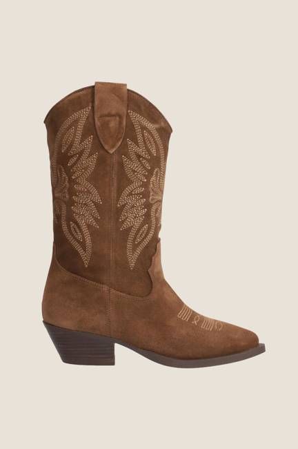 Camilla Cowboy Boots | Chocolate