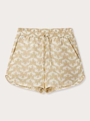 Womens Elephant Palace Coconut Musha Linen Shorts
