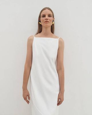 Square Neck Slip Dress | Off White