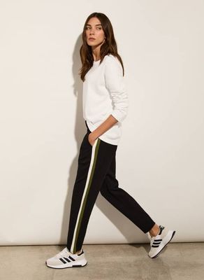 Petite Jay Side Stripe Tapered Trousers
