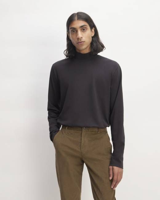 The Organic Cotton Long-Sleeve Turtleneck | Black