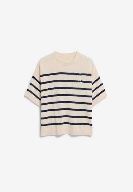 STRIPE LINEN BLEND SWEATER