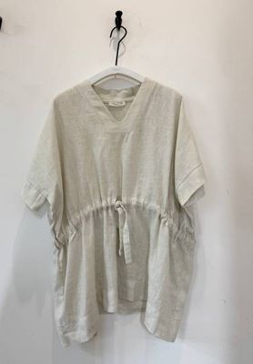 Asherah-May Organic Linen Top in Stone S Preloved