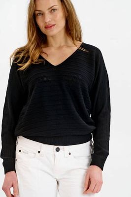 PIA Organic Cotton Pointelle Jumper - Black