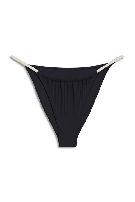 Ruched Slim Brief in Noir and Crema