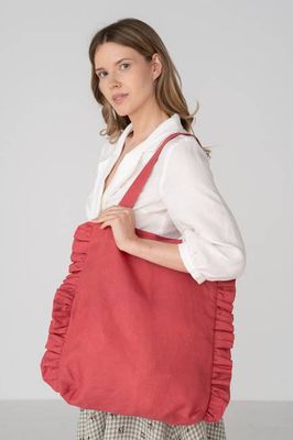 Ruffle Tote Bag