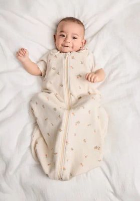 Piqué sleeping bag made from pure organic cotton