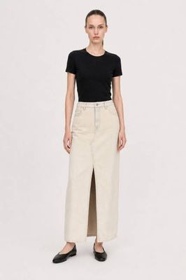 Jeansrock mit langem Schlitz