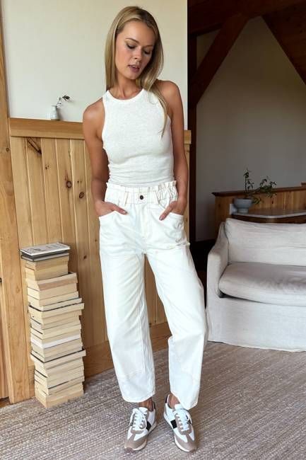 Barrel Work Pant - Ivory Organic