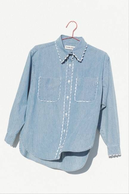 PREORDER Rickrack Perfect Shirt - Medium Wash Chambray
