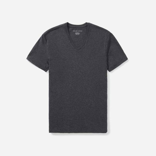 The Organic Cotton V-Neck Tee | Heather Charcoal