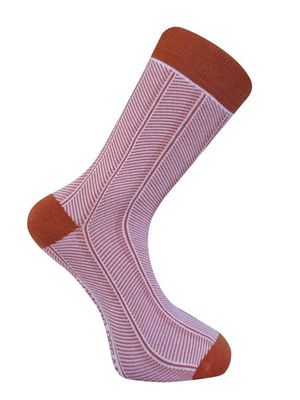 HERRINGBONE - GOTS Organic Cotton Socks Orange