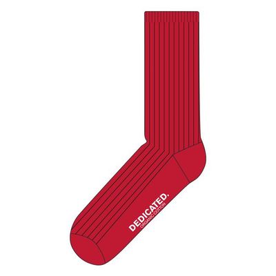 DEDICATED - Rib Socks Knivsta Solid True Red