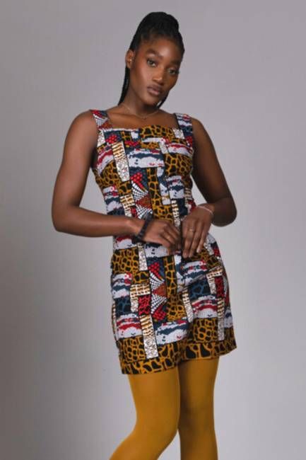 Lily mini dress in Animal Mesh