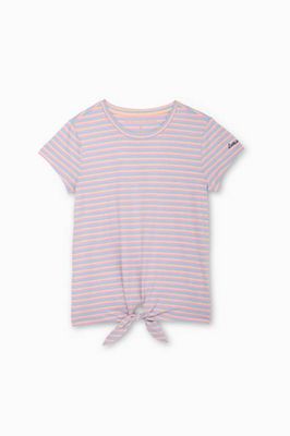 Stripe Front Tie Tee - FINAL SALE