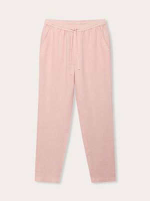Men's Pastel Pink Eleuthera Linen Trousers