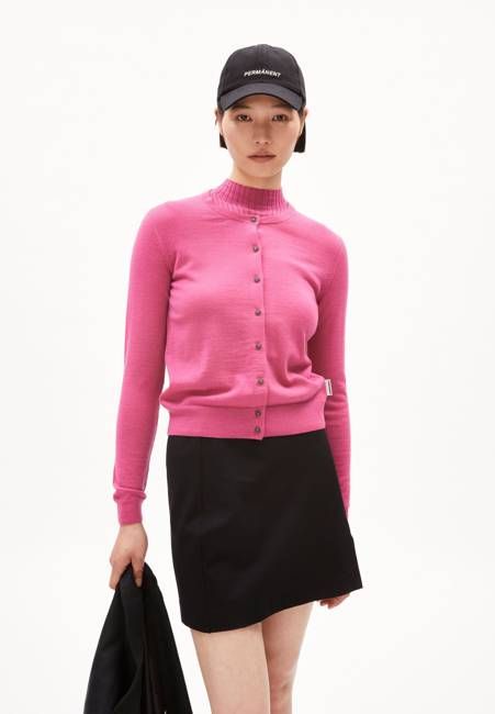 OPHALIAA MERINO CARDIGAN | crushed berry