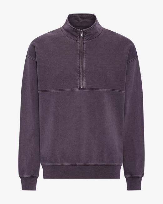 Organic Quarter Zip - Faded Grape
