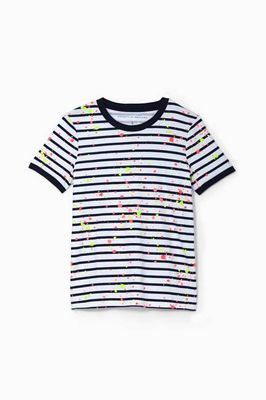 Splatter Stripe Ringer Tee - FINAL SALE