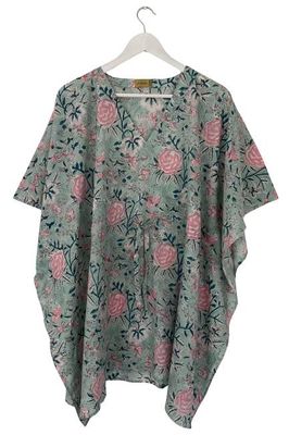 NEW! Block print Kaftan Short No.87
