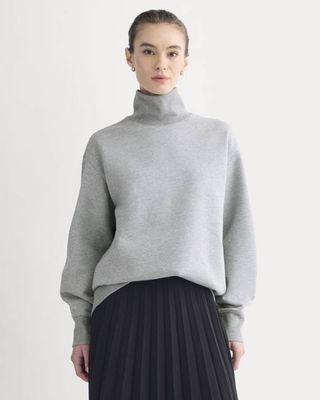 Luxe Fleece Turtleneck | Vintage Heather Grey