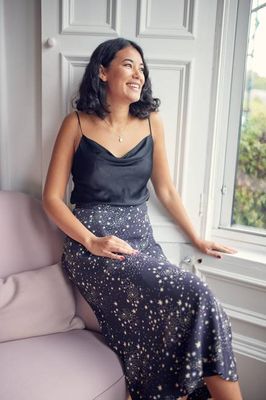 Linda - Midi Wrap Skirt - Black