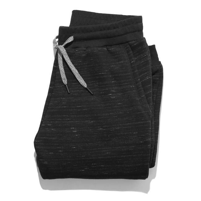 The Travel Pant in Black Fleece