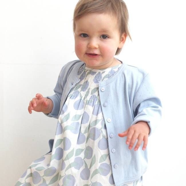 Pointelle Cardigan - Sky Blue