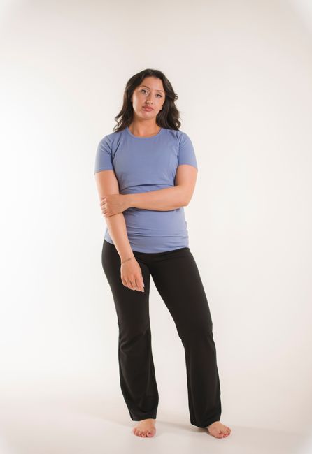 Essential nursing top short sleeve - Pale Blue