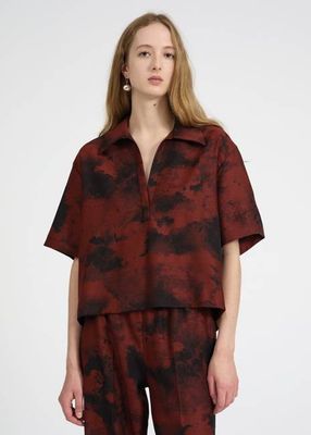 Jacquard Cropped Shirt