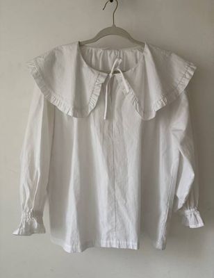 Camilla Organic Cotton Poplin Blouse in White S Preloved