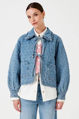 Heidi Quilted Denim Jacket in Rodeo