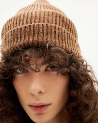 Brown wool Amor beanie