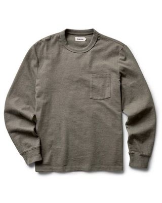 The Long Sleeve Shop Tee in Army Twist