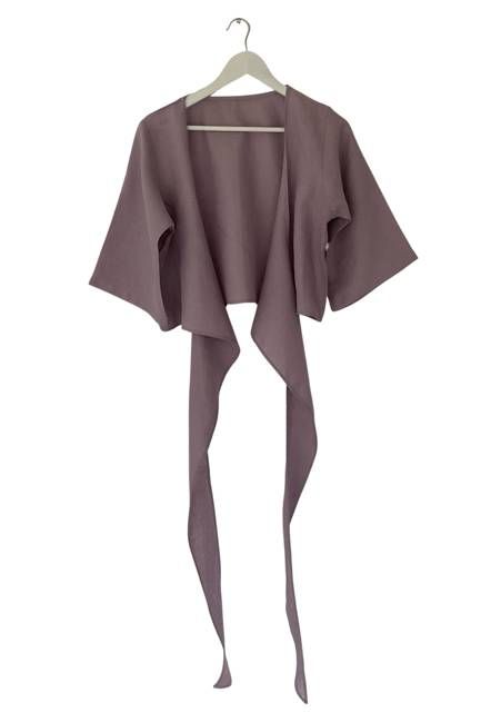 NEW! Linen Wrap Top Lavender Mist