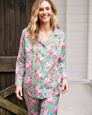 Playful Parrots - Long PJ Set - Tropical