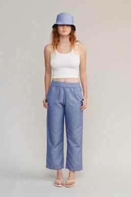 uka　Hemp denim wide slacks Women's Hemp Blend Denim Darted Wide Pants | Women's Denim