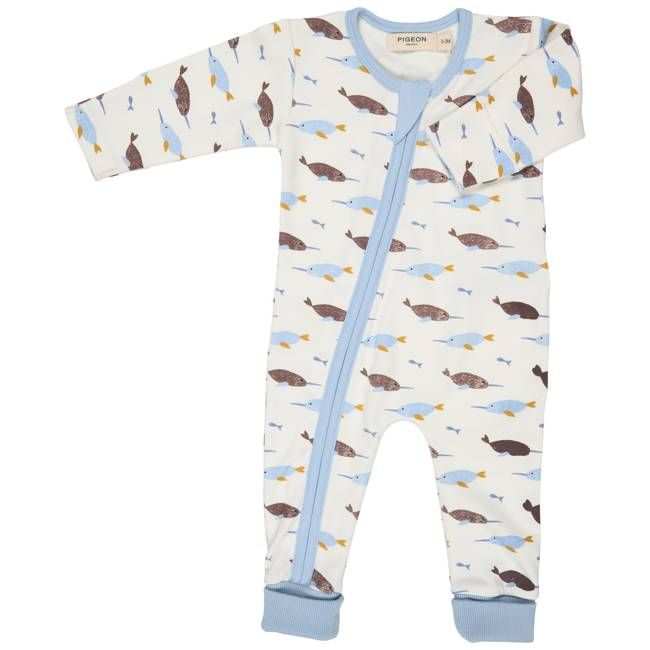 Zip Romper - Narwhals