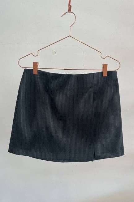 Sample Sale Parker Skirt in Black Pinstripe