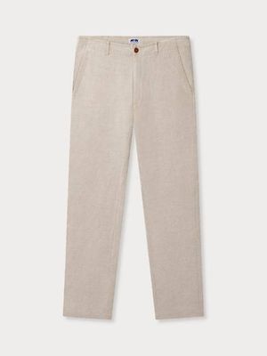 Men's Ecru Randall Linen Trousers