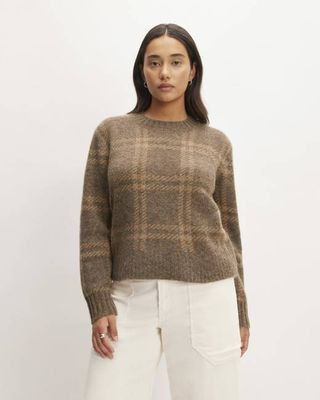 The Alpaca Cropped Crewneck Sweater | Cocoa / Tiger's Eye