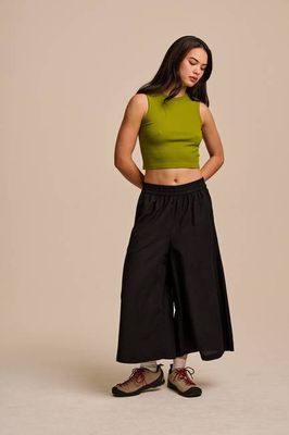 Chase - Viscose Culotte Trousers in Black