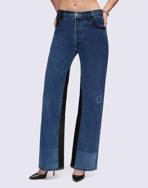 Levi's High Rise Wide Leg - Indigo Leather