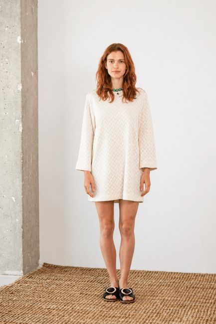 Organic Cotton Crochet Mini Dress - ARCHIVE SALE