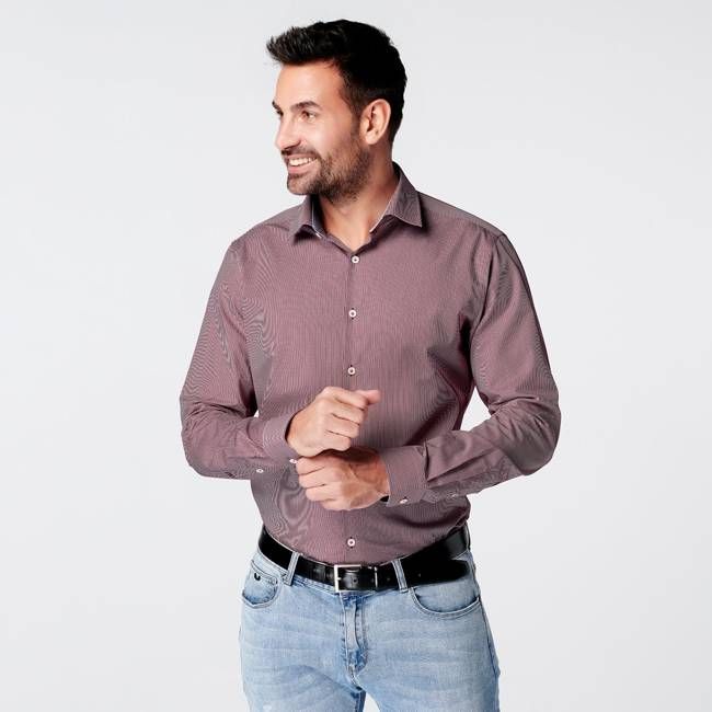 Shirt - Slim Fit - Checkered Red