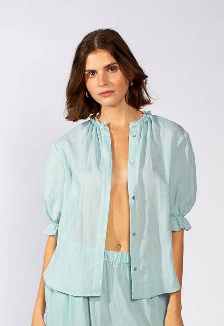 Pico Blouse in Sky