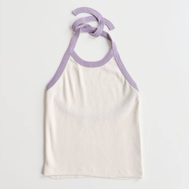 Tie Halter, Milk, Size 6